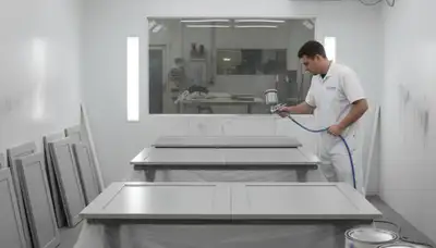 Cabinet painting in Pasadena, CA for kitchen refinishing with a smooth, durable finish