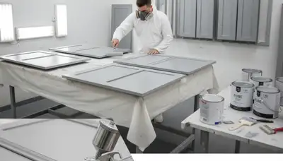 Cabinet painting in Pasadena, CA for kitchen cabinet refinishing with durable, sun-resistant finish