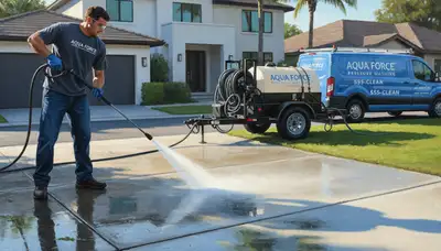 Concrete pressure cleaning for driveways and patios in Pasadena, CA