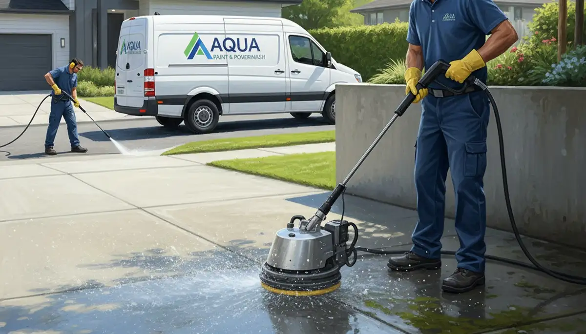 Concrete pressure cleaning for driveways and patios in Pasadena, CA by Pasadena Paint Pros