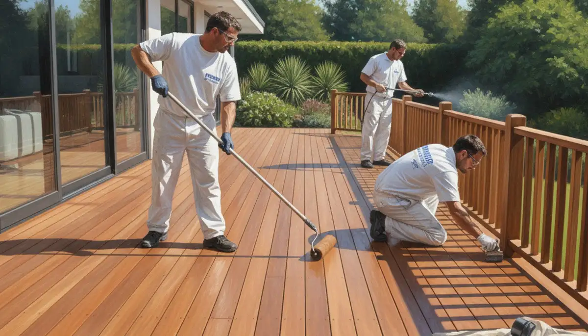 Deck painting service in Pasadena, CA by Pasadena Paint Pros for durable outdoor protection
