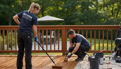 Deck staining in Pasadena, CA by Pasadena Paint Pros for long-lasting wood deck protection