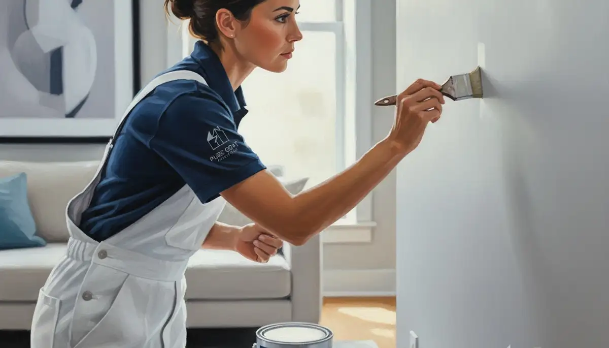 Pasadena, CA painter repairing interior wall touch-ups for a clean, professional finish